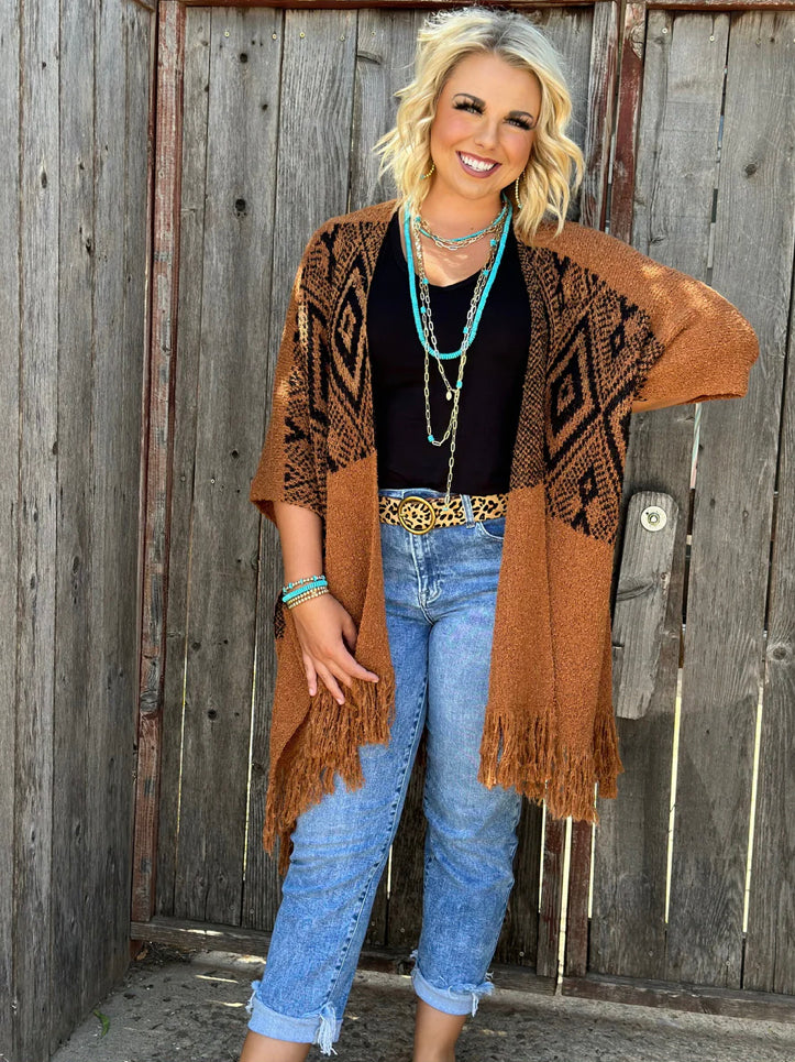 Rust Aztec kimono